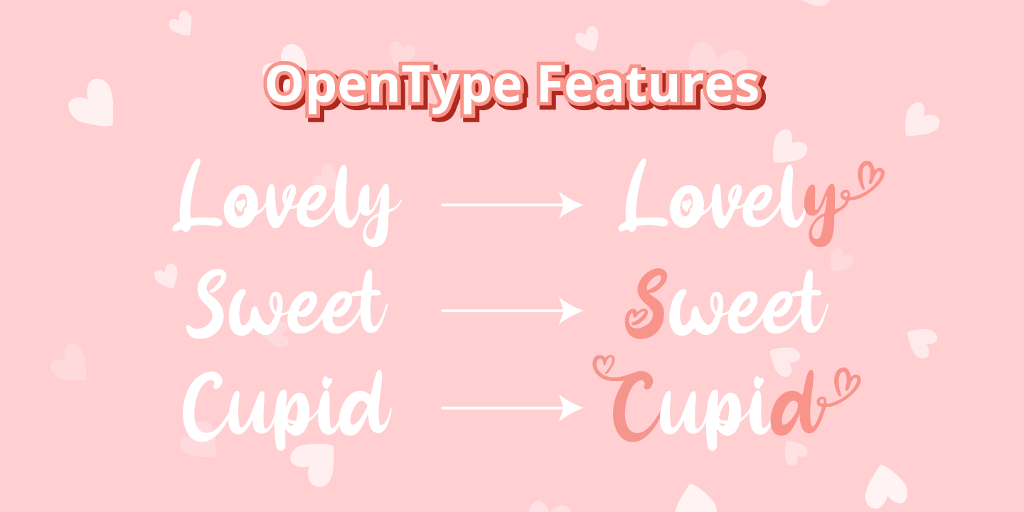 Пример шрифта Pinky Cupid Regular